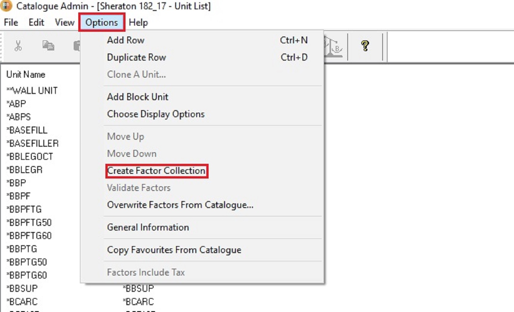 Create Factor Collection
