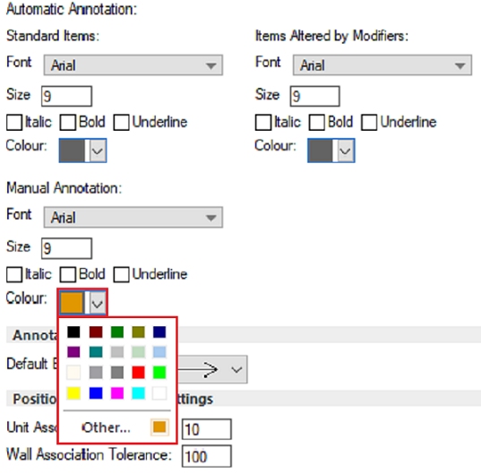 Colour Table