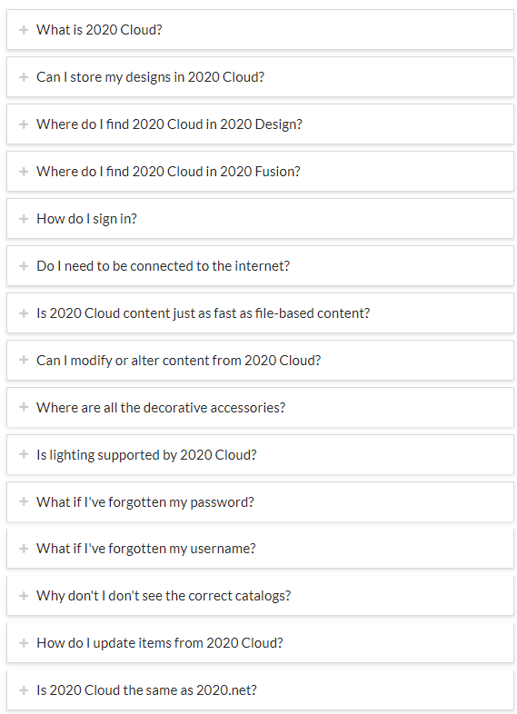 2020 FAQs